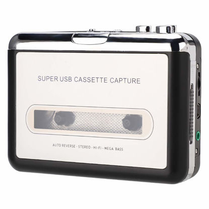 Picture of Wendry Cassette Player USB Cassette to MP3 Converter, Portable USB Tape to MP3 Capture Converter Stereo Audio Music Player Cassette Player