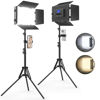 Picture of Unicucp 2 Pack Led Video Light Panel Lighting Kit with Barn Doors, 8000mAh Rechargeable Camera Light, 2500K-8500K Photo Light for Outdoor Indoor Photography Live Streaming Zoom Calls Video Recording