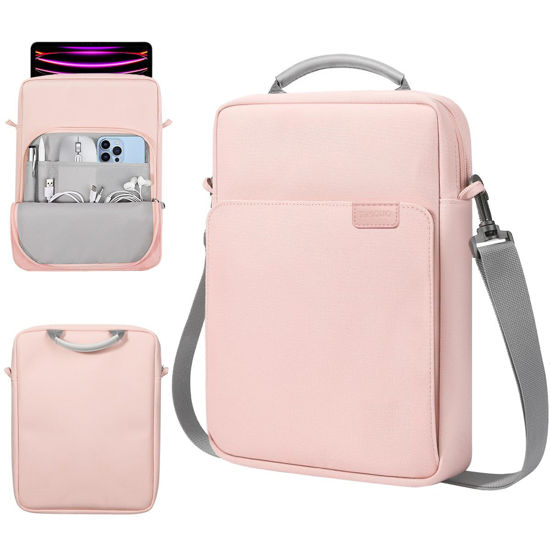 Picture of TiMOVO 13 Inch Tablet Sleeve Handbag with Shoulder Strap for iPad Air 13", iPad Pro 13", iPad Pro 12.9", Galaxy Tab S9+/S9 Plus/S10+/S10 Plus/S9 FE+/S9 FE Plus 12.4", Pink