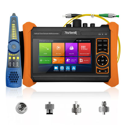 Picture of Rsrteng OTDR Optical Fiber Tester 1310/1550nm 28/26dB Range 150km CCTV Tester 12MP IP Camera Tester 8MP TVI/CVI/AHD/CVBS Cable Test Network Tools Connectors FC/UPC,SC,ST,LC Event Map LS OPM VFL OLS