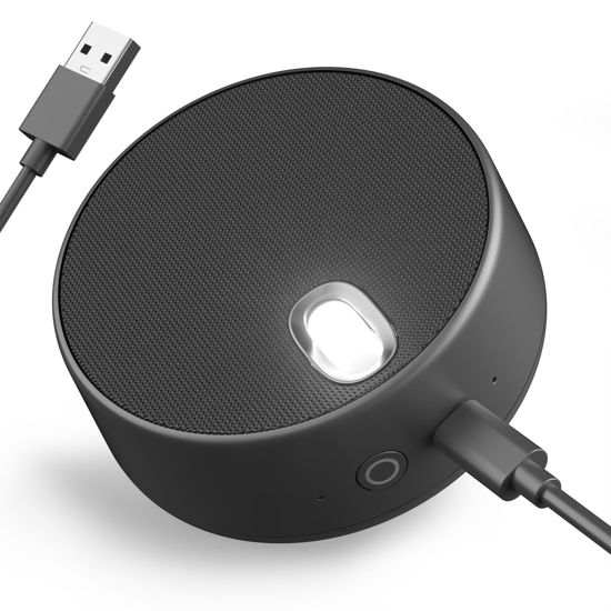 Picture of USB Computer Speakers, PC Speaker with Microphone, 2 Sound Modes, Laptop Speaker with Mic, Hand Free Enhanced Voice Pick up, Compatible with Zoom for Video Meeting, Skype, Gaming, Zoom, Plug & Play