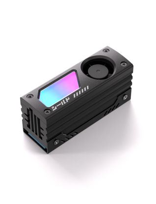 Picture of EZDIY-FAB Shield ARGB M.2 SSD Heatsink with Build-in 20mm PWM Fan, Premium Aluminum Design,5V 3-Pin ARGB Sync, High-Performance SSD Cooler for M.2 2280-Black-1 Pack