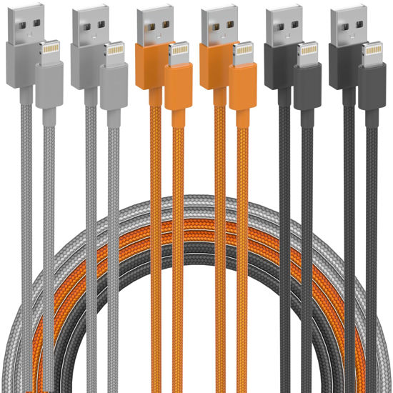 Picture of iPhone Charger Lightning Cable [Apple MFi Certified] Long Nylon Braided USB Fast Charging Phone Charger Cord for iPhone 14 Pro/13 mini/13/12/11 Pro MAX/XR/XS/8/7/Plus/6S/SE/iPad