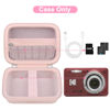 Picture of Canboc Hard Case for KODAK PIXPRO FZ55/ FZ45/ FZ43/ FZ53 16MP Digital Camera, Vlogging Camera Bag, Zipper Mesh Pocket fit Cable, SD Card, Pink (Case Only)