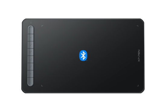 Picture of XPPen Drawing Tablet Deco MW Bluetooth Wireless Computer Graphics Tablet, Battery-Free X3 Stylus and 8 Shortcut Keys, Compatible with Chrome OS, Windows 7/8/10/11, Linux, Mac, Android (8x5 in, Black)