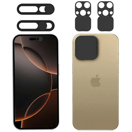 Picture of EYSOFT Privacy Cover Compatible for iPhone 16 Pro/iPhone 16 Pro Max with Front Camera Cover,Protect Privacy and Security But Not Affect Facial Recognition（2Pack）