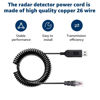 Picture of MONDGE Radar Detector Colied Cable with USB to RJ11 Plug Cable 5V-12V Power Cable Compatible with Escort Uniden Radenso XP Beltronics Cobra Whistler 9.8FT Powered for 12V Radar Detectors