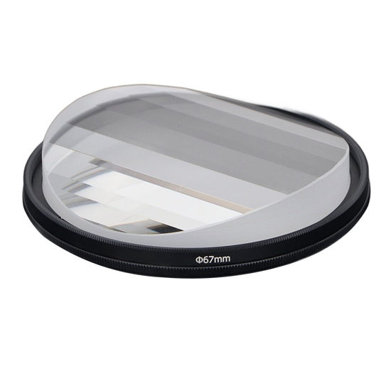 Picture of ZZQ&CCF 67mm Linear Prism Filter Prism Glasses Prism Lens Creative Photography Foreground Blur Repetitive Image Photography Prism Filter