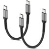 Picture of 6 Inch USB C Charger Cord, 2 Pack Short USB C to USB C Cable Braided Fast Charging USBC Cable Compatible with iPhone 15 Samsung Galaxy S23 Ultra Google Pixel, Short USB C to C Cable 0.5ft