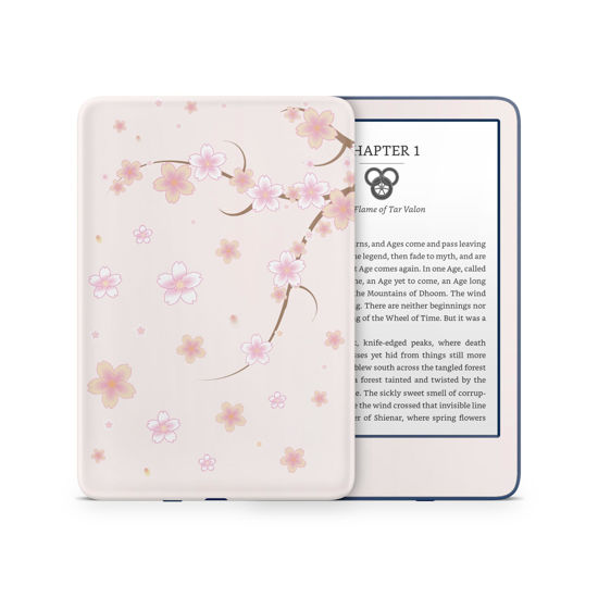 Picture of Tacky Design Cherry Blossom Skin for Kindle Skin Decal, Floral Skin for Kindle Stickers, Premium Vinyl 3M Full Wrap for Kindle Cover, and for Kindle Wrap Skin for (Kindle (10th Gen, 2019))