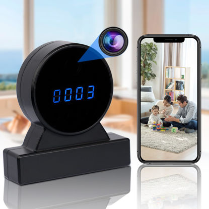 Picture of LIBREFLY Full HD 1080P Camera Clock - WiFi Mini Discreet Camera for Wireless Security Surveillance - Covert Nanny Cam - Night Vision