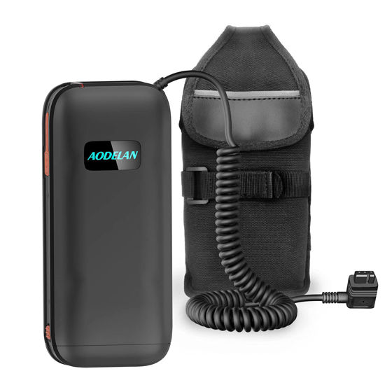 Picture of AODELAN External Flash Battery Pack Rapid Flash Recycling Portable for Speedlite Nikon SB900, SB910, SB5000. Replaces Nikon SD-9 (12 AA Batteries)