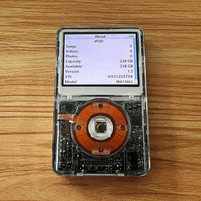 Picture of M-Player Compatible with iPod Classic Video 5th gen 256gb Upgraded 2000mAh Battery Transparent