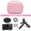 Picture of Supmay Hard Travel Case for Sony ZV-1F / ZV-1 / ZV-1 II Digital Camera, Protective Cases Bag Fits Vlogger Accessory Kit Tripod and Microphone, Extra Zipper Pocket fit Battery Charger, Pink