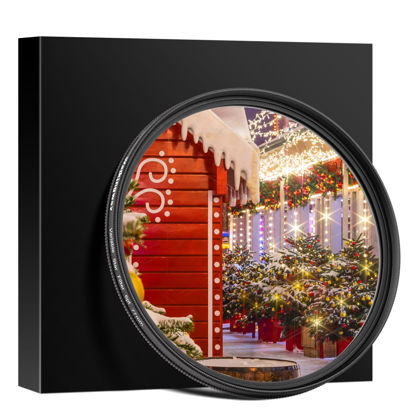 Picture of Walking Way 6 Points Star Filter 37 MM Variable Twinkle Effect Starburst Filter - Cross-Screen Filter - Slim Sparkling Effect Lens Filter