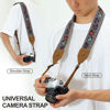 Picture of Padwa Lifestyle 2" Wide Classic Crazy Horse Art Cowhide Head Camera Strap - Jacquard Embroidery Floral Vintage Camera Straps for Photographers Gift, Adjustable Shoulder Neck Strap Fits DSLR Cameras