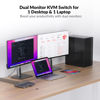 Picture of AV Access KVM Switch with Docking Station for Laptop & Desktop | 100W Charging, 4K@60Hz Dual Monitor HDMI, 3xUSB 3.0, USB-C, 1G Ethernet, EDID Support, SD, 3.5mm AUX Audio | Fast Switch 2 Computers
