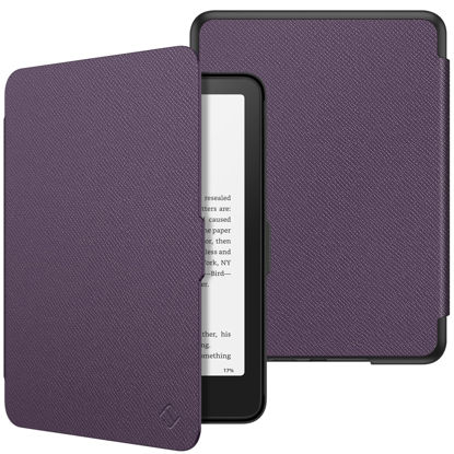 Picture of Fintie Case for 7" All-New Kindle Paperwhite (12th Generation, 2024) and Kindle Colorsoft Signature Edition - Slim Lightweight Shell PU Leather Protective Cover with Auto Sleep/Wake, Purple