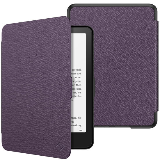 Picture of Fintie Case for 7" All-New Kindle Paperwhite (12th Generation, 2024) and Kindle Colorsoft Signature Edition - Slim Lightweight Shell PU Leather Protective Cover with Auto Sleep/Wake, Purple