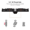 Picture of HSU Cold Shoe Mount Bracket, Triple-Head Hot Shoe Mount, and 1/4 Screw Port, Aluminum Cold Shoe Plate Adapter with Cable Slot Bayonet for Microphone, Led Video Light, Monitor (Extension)