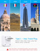 Picture of Italy Travel Power Plug Adapter, Type L Plug Adapter with 2 Outlets 3 USB Ports(2 USB C) for US to Italy Rome Uruguay Chile
