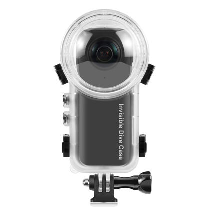 Picture of Invisible Dive Case for Insta360 X4, FotStdio Insta 360 X4 Waterproof Case 50m/164ft Underwater Diving Housing Cover Protective Sealed Shell Photography Housings Action Camera Accessories