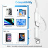 Picture of Denlane SD Card Reader for iPhone iPad Mac Dual Connector, Digital Camera Memory Card Adapter to iPhone with SD/Micro SD/Charging Slot, Lightning & USB C SD Card Viewer for Photography, Plug and Play