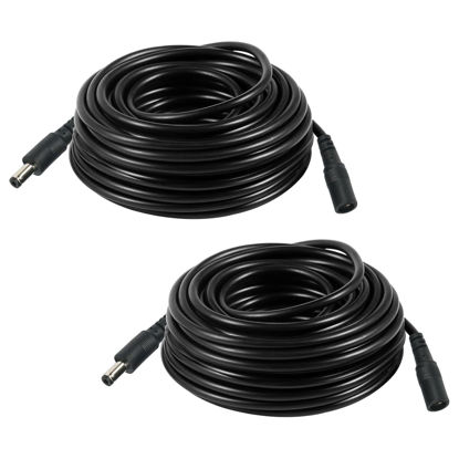 Picture of Tugermoola 2PCS 16FT(5m) 12V DC Power Extension Cord 5.5mm x 2.1mm for Security Camera CCTV, Router, LED Strip Extension Cable DC 12V Power Supply Plug Adapter OLA013