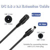 Picture of Tugermoola 2PCS 16FT(5m) 12V DC Power Extension Cord 5.5mm x 2.1mm for Security Camera CCTV, Router, LED Strip Extension Cable DC 12V Power Supply Plug Adapter OLA013