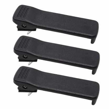 Picture of Aimtobest 3Pcs HLN8255 HLN8255B Belt Clip Compatible for Motorola DP1400 DEP450 PR400 CP200 CP200D CP200XLS CP040 CP140 CP150 GP3688 EP450 PMNN4251 NNTN4497 NNTN4970 NNTN4851