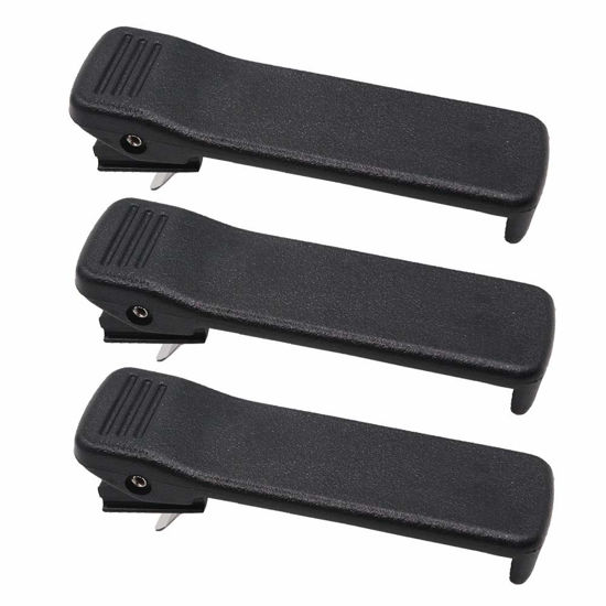 Picture of Aimtobest 3Pcs HLN8255 HLN8255B Belt Clip Compatible for Motorola DP1400 DEP450 PR400 CP200 CP200D CP200XLS CP040 CP140 CP150 GP3688 EP450 PMNN4251 NNTN4497 NNTN4970 NNTN4851