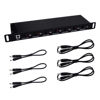 Picture of GeeekPi DC PDU Lite 7-CH 0.5U Rack-Mount Power Distribution Unit for DeskPi Rackmate T1/T0/T2 and 10 Inch Server Cabinet, 7 Outlets, with 3PCS 25cm DC5521 Cables and 3PCS 50cm DC5521 Cables