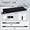 Picture of GeeekPi DC PDU Lite 7-CH 0.5U Rack-Mount Power Distribution Unit for DeskPi Rackmate T1/T0/T2 and 10 Inch Server Cabinet, 7 Outlets, with 3PCS 25cm DC5521 Cables and 3PCS 50cm DC5521 Cables