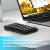 Picture of LOONASA Wireless USB & Typec Number Pad, Enhanced Efficiency 23 Keys Numeric Keypad Upgraded Version of 10 Key USB Keyboard Financial Accounting Numpad for Laptop, PC, Notebook, Desktop,Surface Pro