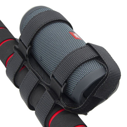 Picture of Portable Bike Golf-Cart Speaker Mount - Adjustable Strap Holder for Portable Speaker, Waterproof Speaker Mount for UTV, Electric Bike, Golf Cart Decorations, Electric Scooter Accessories