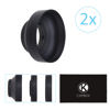 Picture of Camera Lens Hood - Rubber - Set of 2 - Collapsible in 3 Steps - Sun Shade/Shield - Reduces Lens Flare and Glare - Blocks Excess Sunlight for Enhanced Photography and Video Footage