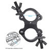 Picture of TUV Pro-Swivel Truss Clamp Black 2 inch, 2 Pack Rualin Heavy Duty 500kg Swivel Coupler 50mm Truss Clamps, Dual Head Turn As Needed Two 360 Degree Lighting Clamps, Fit truss OD 48-52mm / 2”