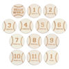 Picture of Baby Monthly Milestone Cards - Wooden Monthly Milestone Discs - Newborn Photography Props to Document Your Baby´s Growth - Baby Announcement Sign (Baseball Card)
