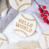 Picture of Baby Monthly Milestone Cards - Wooden Monthly Milestone Discs - Newborn Photography Props to Document Your Baby´s Growth - Baby Announcement Sign (Baseball Card)