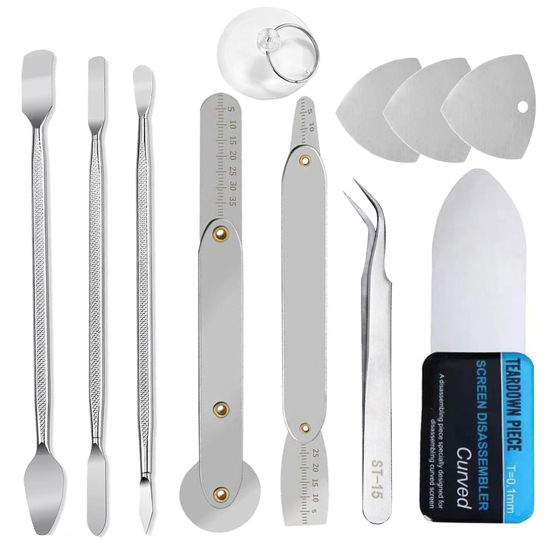 Picture of 11 pcs Repair tool kit Pry Tool Kit Opening Tool, Ultra-Thin Prying,Open Tool for iPhone, Laptop, iPad, MacBook, Tablet, Computer, Watch,Electronics Repair