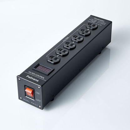 Picture of Pailvens AC Power Filter Power Conditioner with Display, 4 Ways Power Socket, Line Conditioner Power Purifier, Power Conditioner Audio Suitable for HiFi CD Player, TV, Black