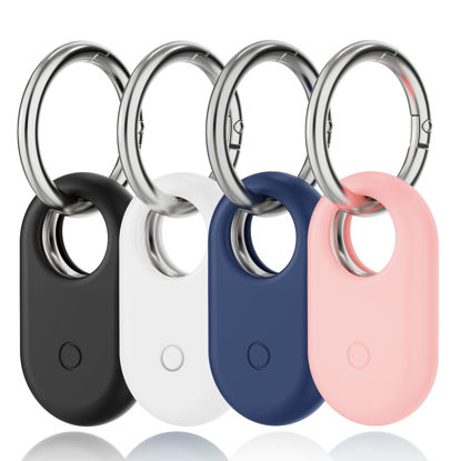 Picture of [4 Pack] Compatible with Samsung Smart tag 2 case, Silicone with Samsung Galaxy SmartTag2 Keychain Full Body Shockproof, Anti-Scratch for Backpacks, Car Keys,Luggage, Valuables and More