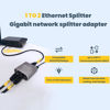 Picture of Ethernet splitter 1 to 2,Ethernet splitter,ethernet switch 2 port,1000Mbps ethernet hub,usb powered ethernet switch,dual ethernet splitter,cat 6 splitter 1 in 2 out,cat 5 splitter 1 to 2 high speed