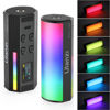 Picture of ULANZI Handheld Light Wand, 360° RGB LED Video Light for Photography, 2000mAh Rechargeable Mini Light Stick for Video Shooting, 2500-9000K Dimmable Camera Light w LCD, Support Magnetic Attraction