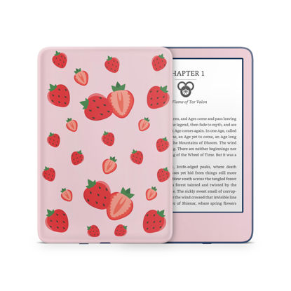 Picture of Tacky Design Strawberry Skin for Kindle Skin Decal, Pink Skin for Kindle Stickers, Premium Vinyl 3M Full Wrap for Kindle Cover, and for Kindle Wrap Skin for (Kindle (10th Gen, 2019))