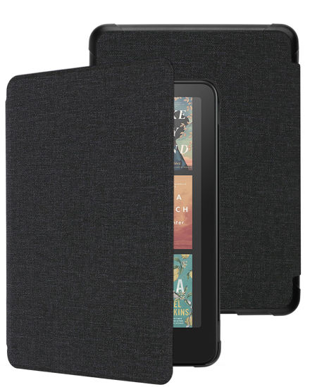 Picture of WALNEW Case for 7" All-New Kindle Paperwhite 12th Gen 2024 and Kindle Colorsoft Signature Edition, Premium PU Leather Protective Cover for Kindle Paperwhite with Auto Wake/Sleep (Black)