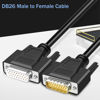 Picture of Jienk 5ft DB26 RS232 3Row 26Pin Serial Extension Cable, Male to Female 26-Pin Gold Plated Connecter Straight Through Cord for Mechanical Equipment CNC Computers