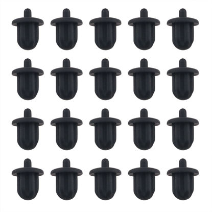 Picture of Ruiwaer 20PCS Black DC6.35MM Microphone Socket Dust Plug Socket Dust Cover an ti-Dust Jack Plug Stopper Cap Accessories Audio Jack PC DVD Microphone Socket Dust Cover