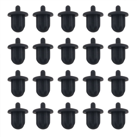 Picture of Ruiwaer 20PCS Black DC6.35MM Microphone Socket Dust Plug Socket Dust Cover an ti-Dust Jack Plug Stopper Cap Accessories Audio Jack PC DVD Microphone Socket Dust Cover