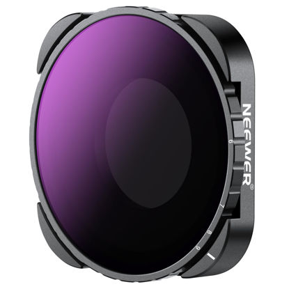 Picture of NEEWER Variable ND64-512 Filter Compatible with GoPro 9 10 11 12 13, 5-9 Stops ND Filter Multicoated HD Optical Glass Slim Frame, No X Pattern